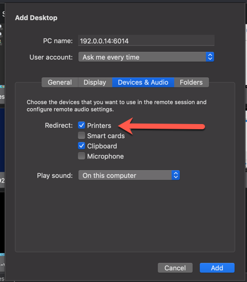 remote desktop connection mac via ip